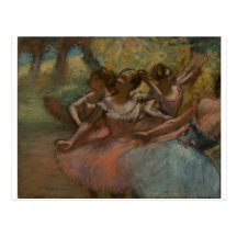 Edgar Degas - 4 Ballerinas on Stage 1885-90 Dancer Post Cards