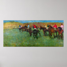 Edgar Degas - Horse racing before starting Poster