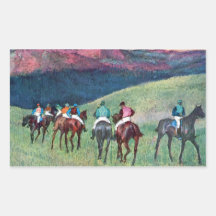 Edgar Degas - Horse racing -The training Rectangular Sticker