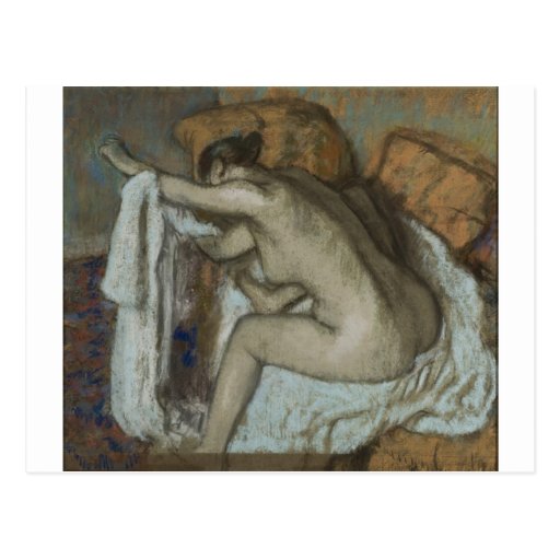 Edgar Degas - Woman Drying Left Arm 1884 Pastel Postcard