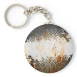 Edgy Urban Rust with Paint Splatter Layout keychains