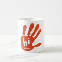 Editable hi five cup coffee mug