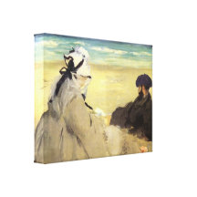 Edouard Manet - Sur la plage 1873 Stretched Canvas Print