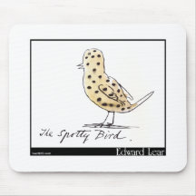 Edward Lear's Spotty Bird Mousepads