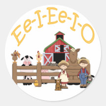 Ee I Ee I O on the Farm Sticker