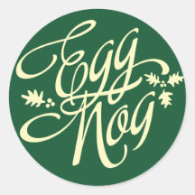 Egg Nog Green Cream Sticker