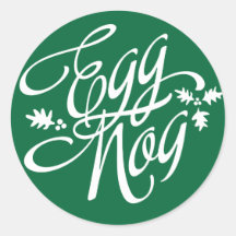 Egg Nog Green Sticker