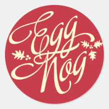 Egg Nog Red Cream Sticker