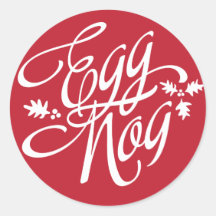 Egg Nog Red Sticker