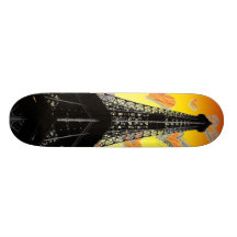 Eifel Tower Hearts Skateboard