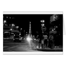 Eiffel Tower at Night Greeting Card