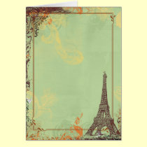 Eiffel Tower in Green Cards cards
