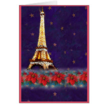 EIFFEL TOWER JOYEUX NOEL GREETING CARDS