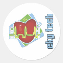 EKG Tech Round Sticker