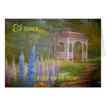 "El amor esta en el aire" Greeting Card