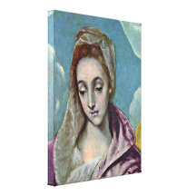 El Greco - Holy Family with St Anne Detail Gallery Wrap Canvas