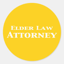 Elder Law Attorney Gifts Round Stickers