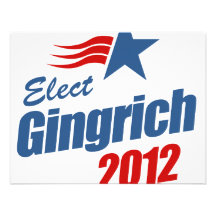 Elect Gingrich 2012 Custom Invites