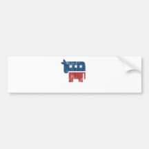 election animal donkey democrat bumper sticker