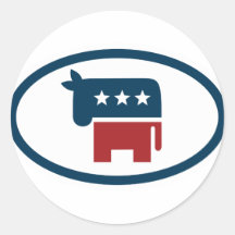 Election animals: donkey sticker