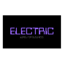 Electric, Electrician, Electricity Light Bulb Business Cards