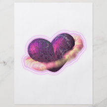 electric fire heart digital art personalized flyer