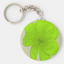 Electric Lime/ PopArt Flower Keychain