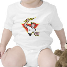 Electrician Construction Worker Cartoon Tee Shirts