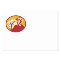 Electrician Power Line Worker Lightning Bolt Business Card