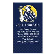 electrician power lineman worker electric business business card templates
