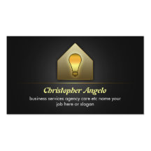 electricity light and house business cards