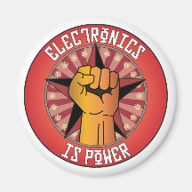 Electronics Is Power Refrigerator Magnets