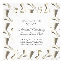Elegant Antique Engraving Hands Feet Unique Custom Announcements