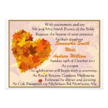 Elegant Autumn Wedding Invitation