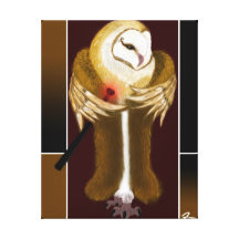 Elegant Barn Owl Canvas Print