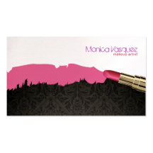 Elegant Black and White Pearl Makeup Artist Business Card Template