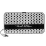 Elegant black and white polka dots custom speakers