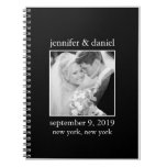Elegant Black And White Wedding Guest Sign In Book notebooks
