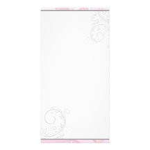 Elegant black floral special gift custom photo card