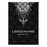 Elegant Black & White  Vintage Floral Damasks Business Card