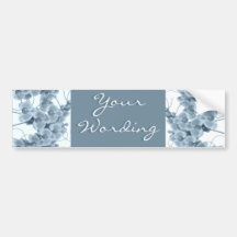 Elegant blue orchids cutomizable stickers bumper sticker