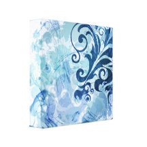 Elegant Blue Vines Canvas Prints