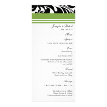 Elegant Bold Floral Wedding Menu Card Rack Cards