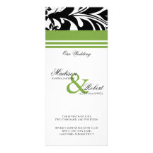 Elegant Bold Floral Wedding Program Card Rack Card Template