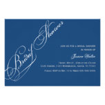 Elegant Bridal Shower Monaco Blue Invitation invitations