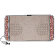 Elegant brown floral PC speakers