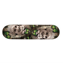 elegant butterfly eiffel tower paris girl Vintage Skate Deck