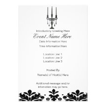 Elegant Candelabra Invitations