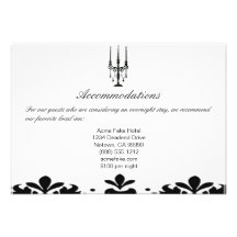 Elegant Candleabra Accommodations Cards