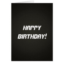 Elegant Carbon Fiber Birthday Card